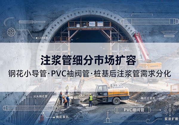 华容注浆管细分市场扩容，隧道钢花小导管、PVC 袖阀管、桩基后注浆管需求分化